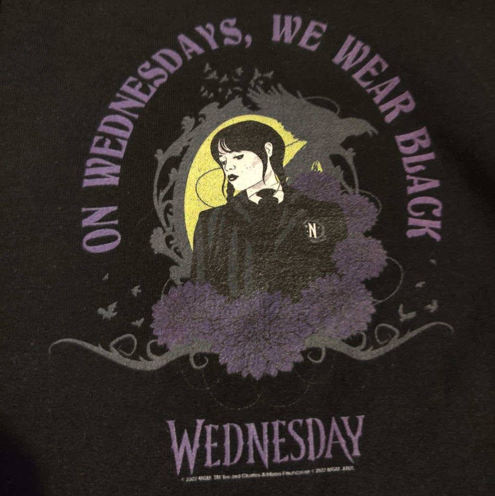 NEW Wednesday Tim Burton Hoodie Sweatshirt Jacket Long Sleeve Addams Family